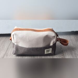 Stanley Est 1843 Canvas Leather Trim Dopp Toiletry Travel Bag Two Tone